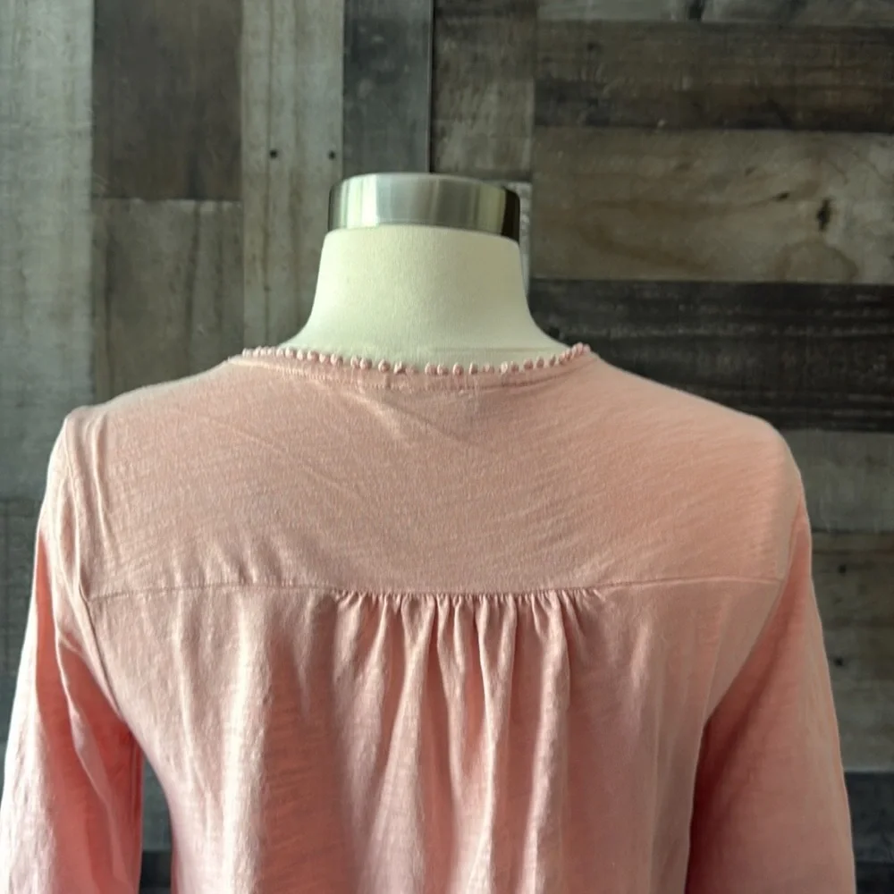 Boden pink peasant top small feminine boho floral eyelet lace angelic lovecore